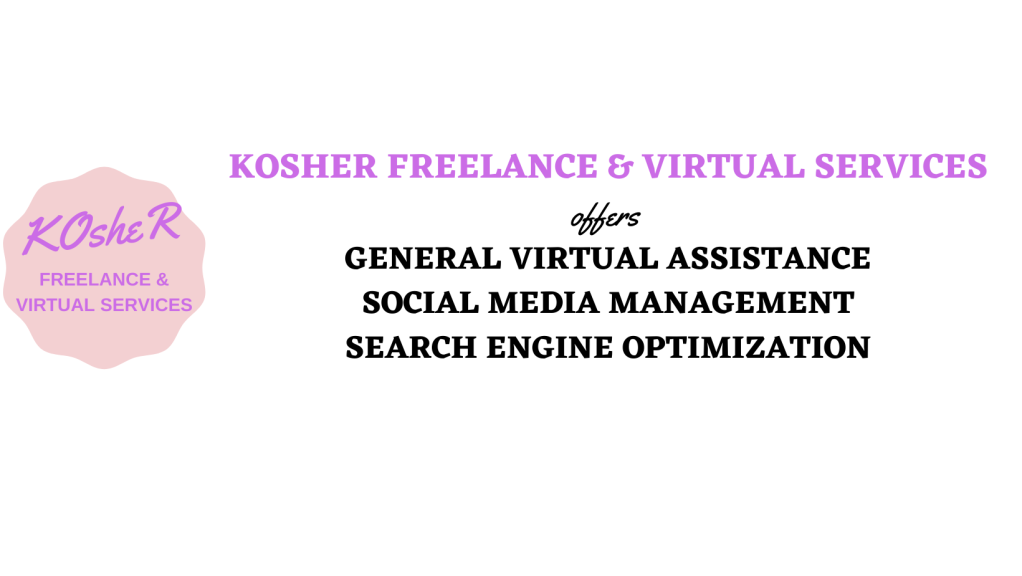 Kosher Freelance and Virtual Services